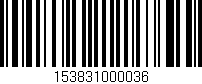 Código de barras (EAN, GTIN, SKU, ISBN): '153831000036'