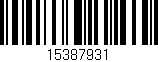 Código de barras (EAN, GTIN, SKU, ISBN): '15387931'