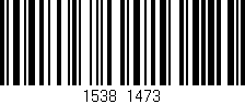 Código de barras (EAN, GTIN, SKU, ISBN): '1538/1473'