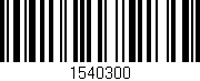 Código de barras (EAN, GTIN, SKU, ISBN): '1540300'
