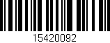 Código de barras (EAN, GTIN, SKU, ISBN): '15420092'