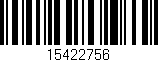 Código de barras (EAN, GTIN, SKU, ISBN): '15422756'