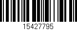 Código de barras (EAN, GTIN, SKU, ISBN): '15427795'
