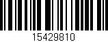 Código de barras (EAN, GTIN, SKU, ISBN): '15429810'