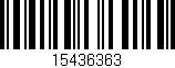 Código de barras (EAN, GTIN, SKU, ISBN): '15436363'