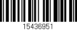 Código de barras (EAN, GTIN, SKU, ISBN): '15436951'
