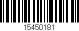 Código de barras (EAN, GTIN, SKU, ISBN): '15450181'