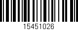 Código de barras (EAN, GTIN, SKU, ISBN): '15451026'