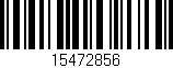 Código de barras (EAN, GTIN, SKU, ISBN): '15472856'