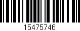 Código de barras (EAN, GTIN, SKU, ISBN): '15475746'