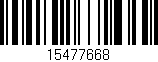 Código de barras (EAN, GTIN, SKU, ISBN): '15477668'