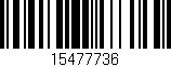 Código de barras (EAN, GTIN, SKU, ISBN): '15477736'