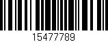 Código de barras (EAN, GTIN, SKU, ISBN): '15477789'
