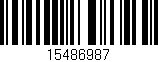 Código de barras (EAN, GTIN, SKU, ISBN): '15486987'