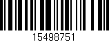 Código de barras (EAN, GTIN, SKU, ISBN): '15498751'