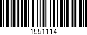 Código de barras (EAN, GTIN, SKU, ISBN): '1551114'