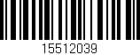 Código de barras (EAN, GTIN, SKU, ISBN): '15512039'