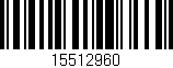 Código de barras (EAN, GTIN, SKU, ISBN): '15512960'