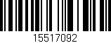 Código de barras (EAN, GTIN, SKU, ISBN): '15517092'