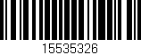 Código de barras (EAN, GTIN, SKU, ISBN): '15535326'