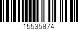 Código de barras (EAN, GTIN, SKU, ISBN): '15535874'