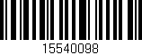 Código de barras (EAN, GTIN, SKU, ISBN): '15540098'