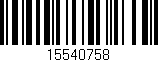 Código de barras (EAN, GTIN, SKU, ISBN): '15540758'