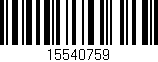 Código de barras (EAN, GTIN, SKU, ISBN): '15540759'