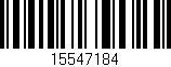 Código de barras (EAN, GTIN, SKU, ISBN): '15547184'
