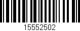 Código de barras (EAN, GTIN, SKU, ISBN): '15552502'