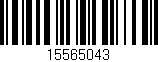 Código de barras (EAN, GTIN, SKU, ISBN): '15565043'