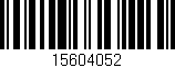 Código de barras (EAN, GTIN, SKU, ISBN): '15604052'