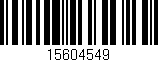 Código de barras (EAN, GTIN, SKU, ISBN): '15604549'