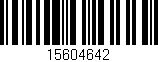 Código de barras (EAN, GTIN, SKU, ISBN): '15604642'
