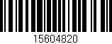Código de barras (EAN, GTIN, SKU, ISBN): '15604820'