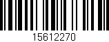 Código de barras (EAN, GTIN, SKU, ISBN): '15612270'