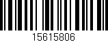 Código de barras (EAN, GTIN, SKU, ISBN): '15615806'