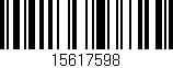 Código de barras (EAN, GTIN, SKU, ISBN): '15617598'