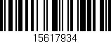 Código de barras (EAN, GTIN, SKU, ISBN): '15617934'