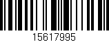Código de barras (EAN, GTIN, SKU, ISBN): '15617995'