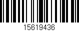 Código de barras (EAN, GTIN, SKU, ISBN): '15619436'