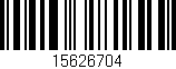 Código de barras (EAN, GTIN, SKU, ISBN): '15626704'