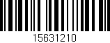 Código de barras (EAN, GTIN, SKU, ISBN): '15631210'