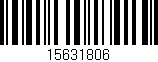 Código de barras (EAN, GTIN, SKU, ISBN): '15631806'