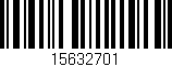Código de barras (EAN, GTIN, SKU, ISBN): '15632701'