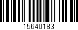 Código de barras (EAN, GTIN, SKU, ISBN): '15640183'