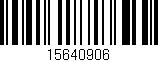 Código de barras (EAN, GTIN, SKU, ISBN): '15640906'