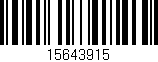 Código de barras (EAN, GTIN, SKU, ISBN): '15643915'