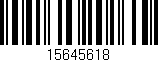 Código de barras (EAN, GTIN, SKU, ISBN): '15645618'