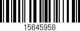 Código de barras (EAN, GTIN, SKU, ISBN): '15645958'